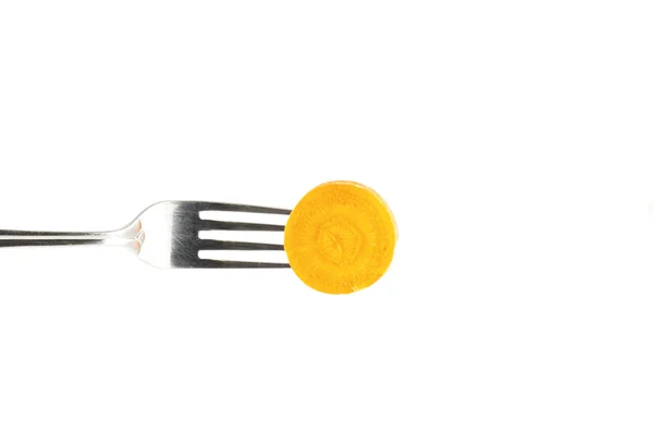Zanahorias en un tenedor —  Fotos de Stock