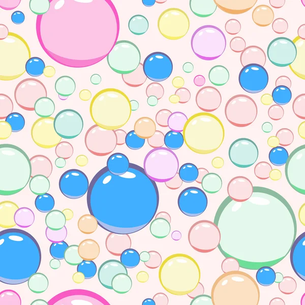 Seamless pattern of colored bubbles — Stock Vector