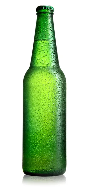 Groene fles geïsoleerd — Stockfoto