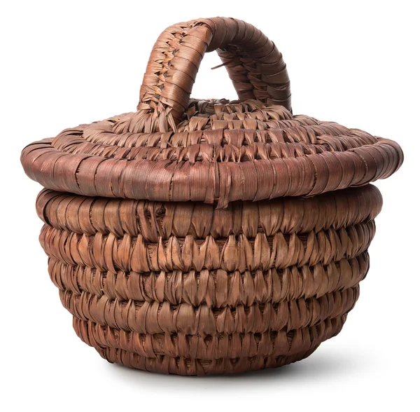 Wicker basket isolated — Stock Photo, Image