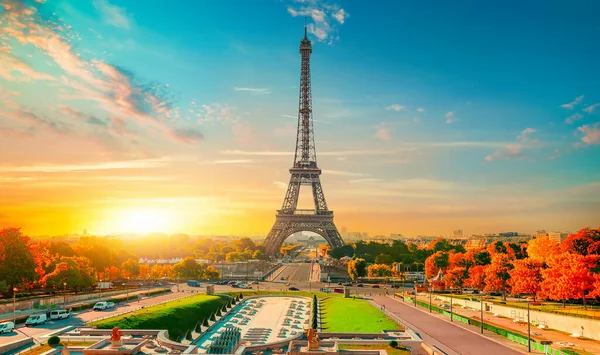 Paris in sunset time — Stock Photo, Image