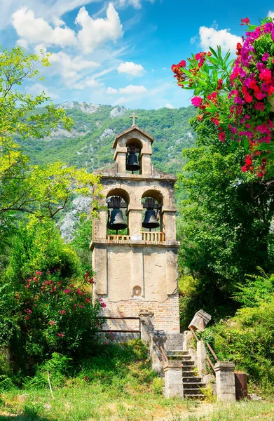 Bell tower in Prcanj — Stock Photo, Image