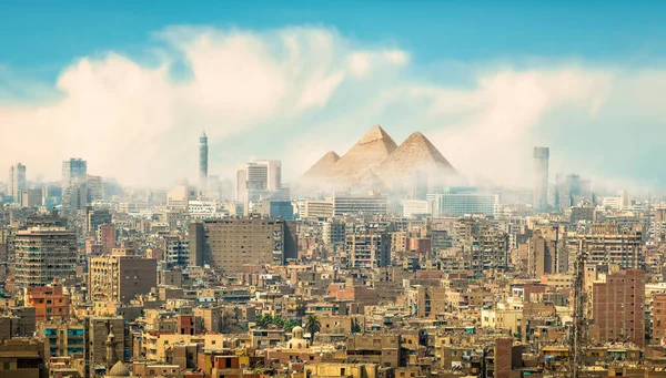 Panorama de la ciudad de El Cairo — Foto de Stock