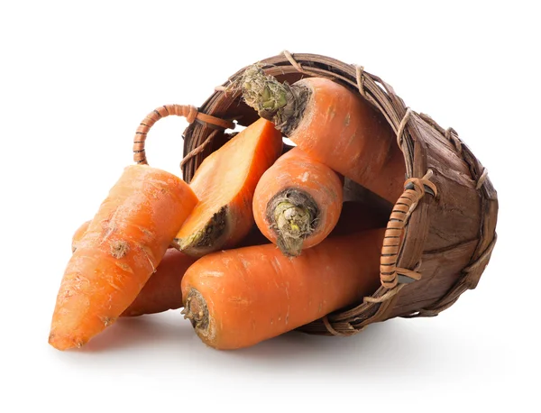 Carota in un cesto — Foto Stock