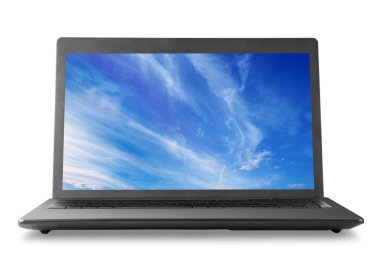 Laptop ve gökyüzü