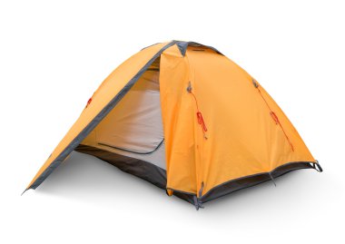 gele toeristische tent