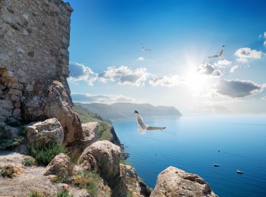 Kale deniz kenarında