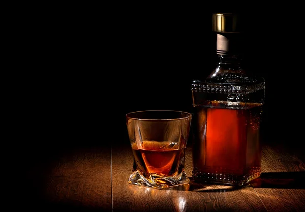 Whisky op tafel — Stockfoto