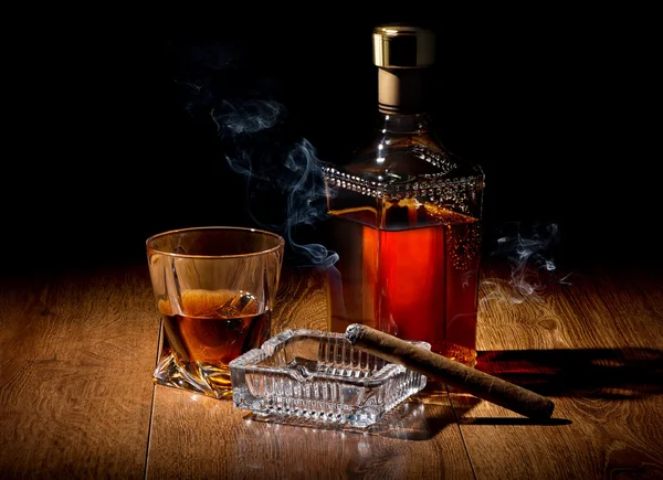 Brandy on table — Stock Photo, Image