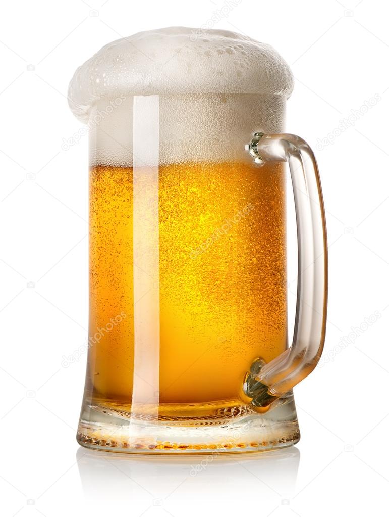 Mug of light beer