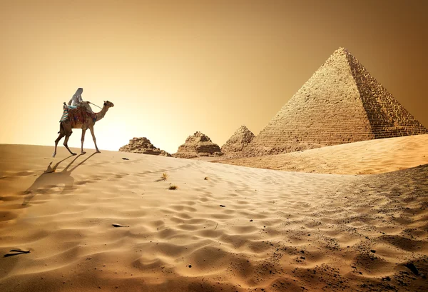 Piramidi nel deserto — Foto Stock