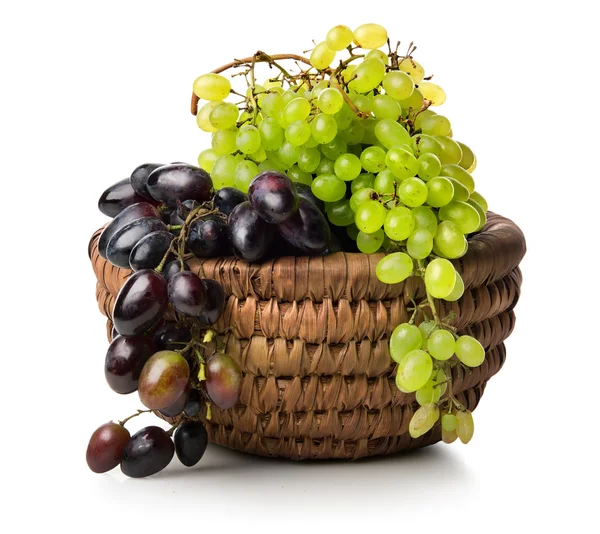 Grapes in basket — Stock Photo, Image