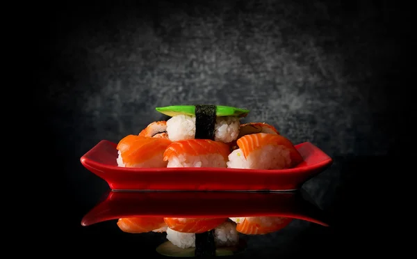 寿司红板 — 图库照片