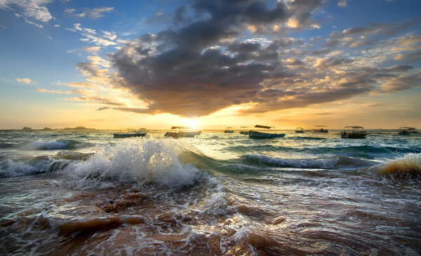 Boats in the ocean