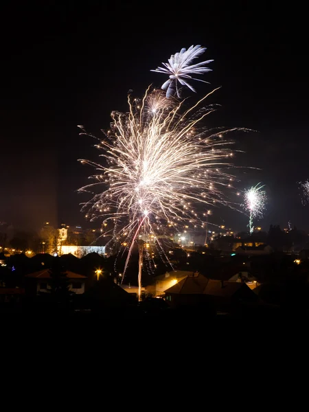 New year eve vuurwerk — Stockfoto