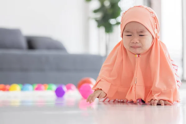 Asian Muslim Baby Crying — Stock Photo, Image