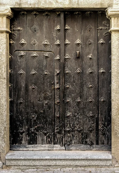 Puertas de madera medievales — Foto de Stock