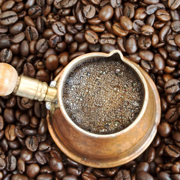 Foaming  hat coffee — Stock Photo, Image