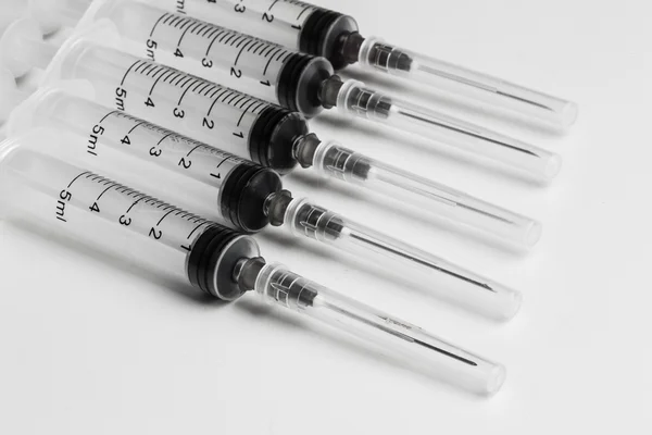 Disposable medical syringes — Stock Photo, Image