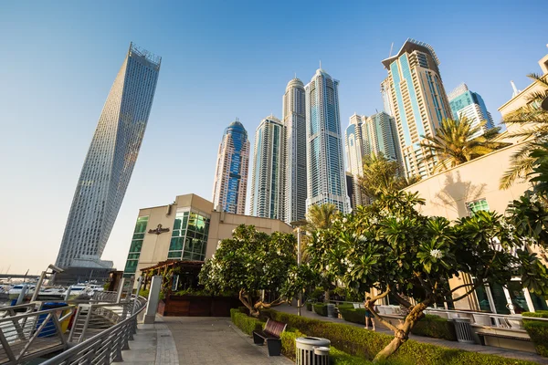 Wysokich wież z Dubai Marina. Zjednoczone Emiraty Arabskie — Zdjęcie stockowe