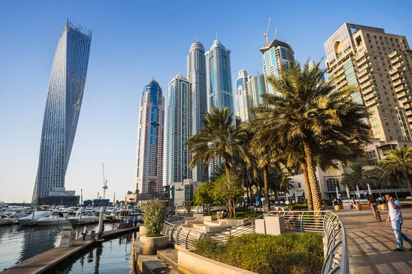 Dubai Marina di giorno — Foto Stock