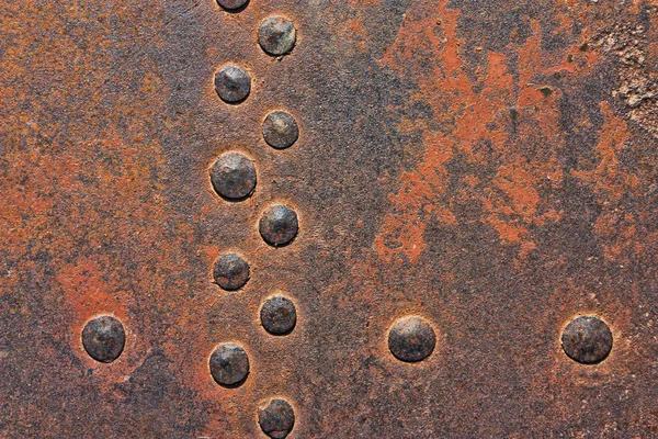 Rivets sur métaux rouillés — Photo