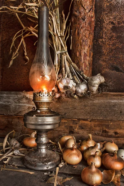 Lâmpada de querosene velha — Fotografia de Stock