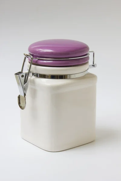 Ceramic container with a lid Royalty Free Stock Photos