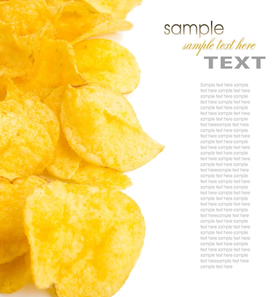 Potato chips isolated on white background — Stock Photo, Image