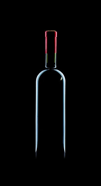 Flaska rött vin — Stockfoto