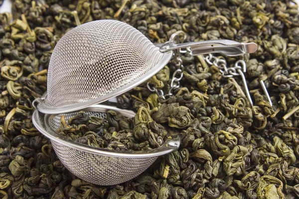 Çay süzgeci arka planı — Stok fotoğraf