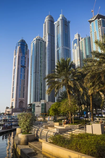 Dzielnicy Dubai marina. Zjednoczone Emiraty Arabskie — Zdjęcie stockowe