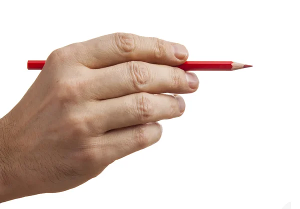 Bleistift in Menschenhand — Stockfoto