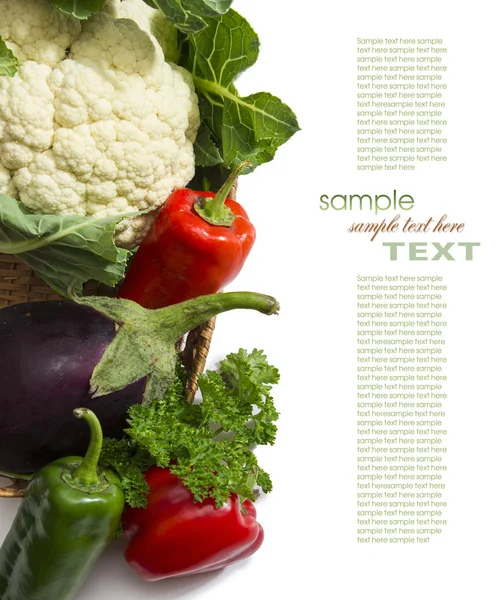 Paprika bloemkool en aubergine — Stockfoto