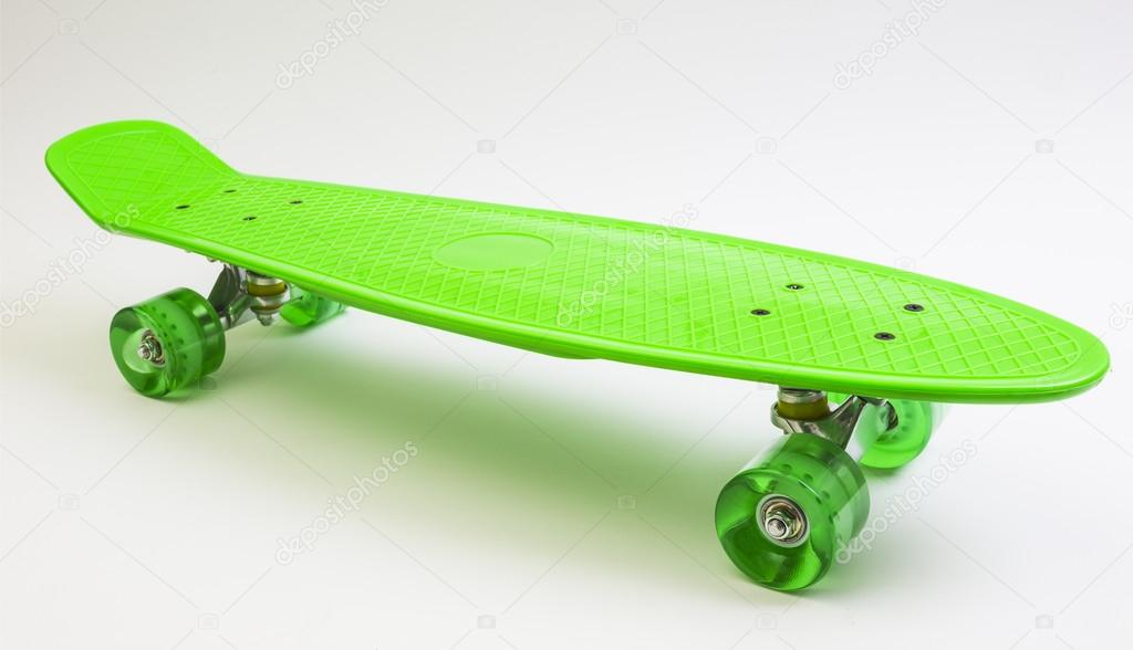 New green skateboard