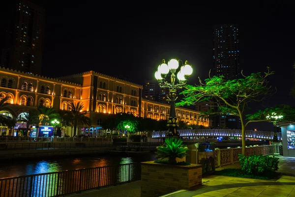 Sharjah  city at night — Stock Photo, Image