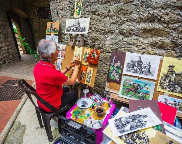 Художник в Сан-Марино — стоковое фото