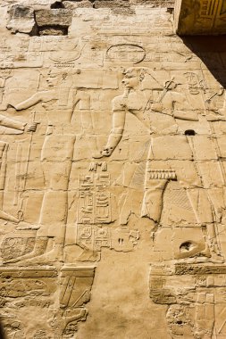 Mısır 'daki Karnak tapınağının antik kalıntıları