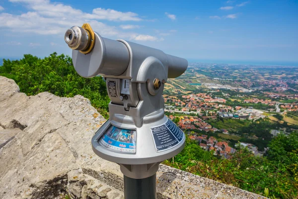 Vista de Rimini da fortaleza de San Marino — Fotografia de Stock