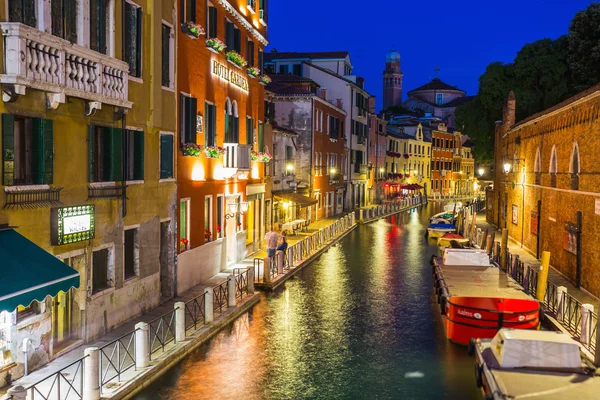 Grande Canal em Veneza à noite — Fotografia de Stock