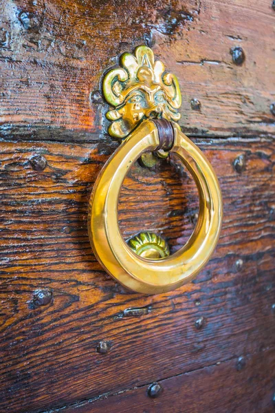 Deur met metalen knocker — Stockfoto