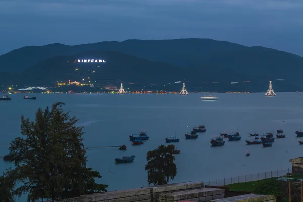 Balıkçı tekneleri Marina geceleri — Stok fotoğraf