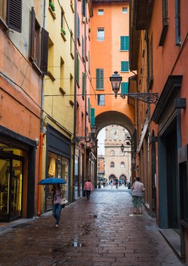 İtalya şehir sokak görünümü