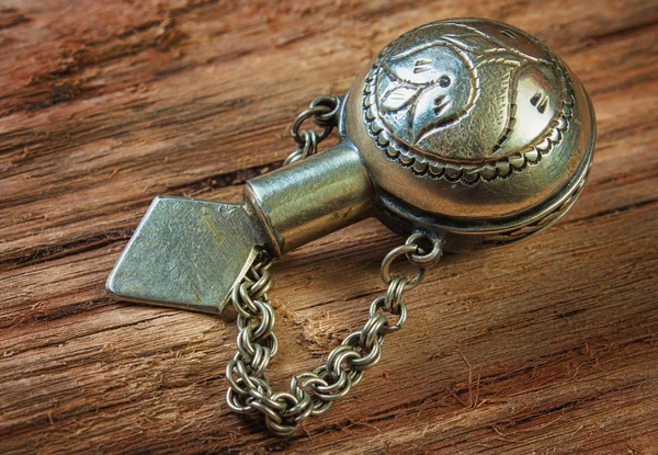 Old metal vials for potions — Stockfoto