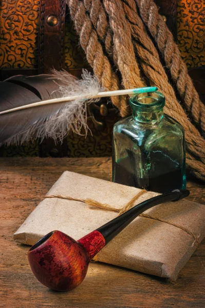 Eski tütün boru ve ekipman — Stok fotoğraf