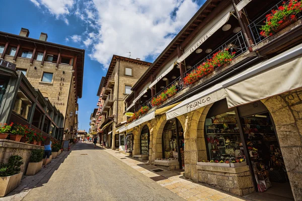 Красивий маленький вулиці Сан - Марино — стокове фото