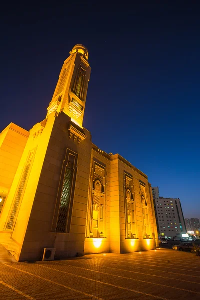 Mezquita Al Noor en Sharjah por la noche — Foto de Stock