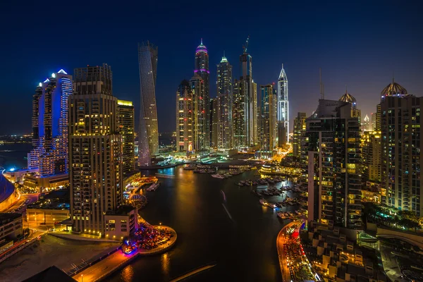 Dzielnicy Dubai marina. Zjednoczone Emiraty Arabskie — Zdjęcie stockowe