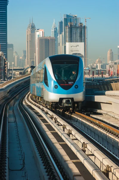 Dubai from subway car — Stock Photo, Image