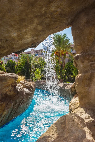 Prachtige Waterval Het Zwembad Het Hotel — Stockfoto